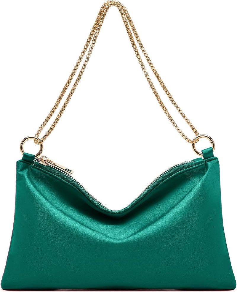 oscaurt Women's Evening Handbag Satin Shoulder Bag Purse for Prom Engagement Cocktail Party Wedding - Image 1